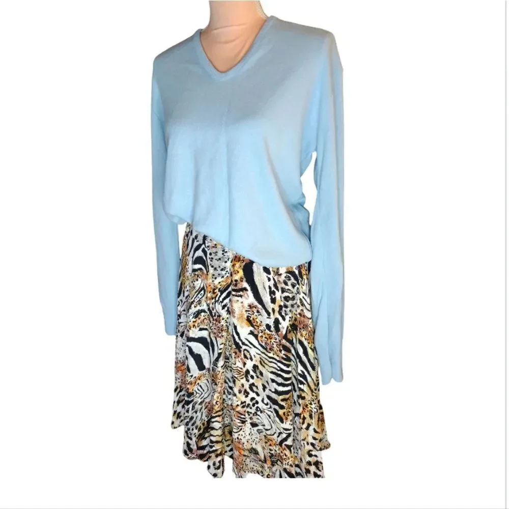 Baldwin Sportswear VTG 60s Baby‎ Blue Dupont Orlon Sweater  *Fits like Medium